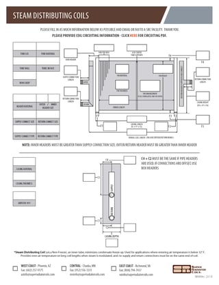 Steam Distributing Coils Spec Sheet