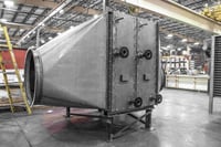 large industrial coil assembly with housing