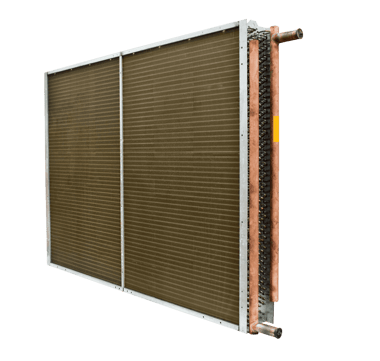 gas cooler heat exchanger with golden colored coated fins