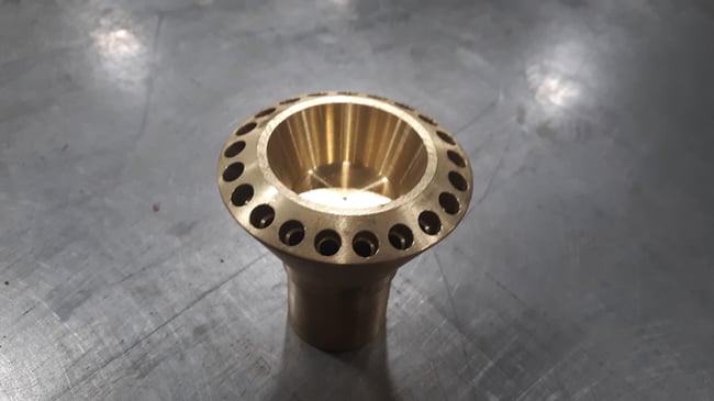 picture of brass distributor on table