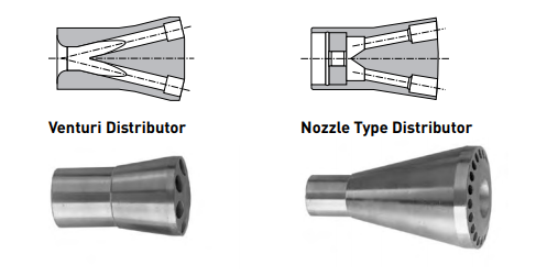 venturi vs. orifice distributor cutaway