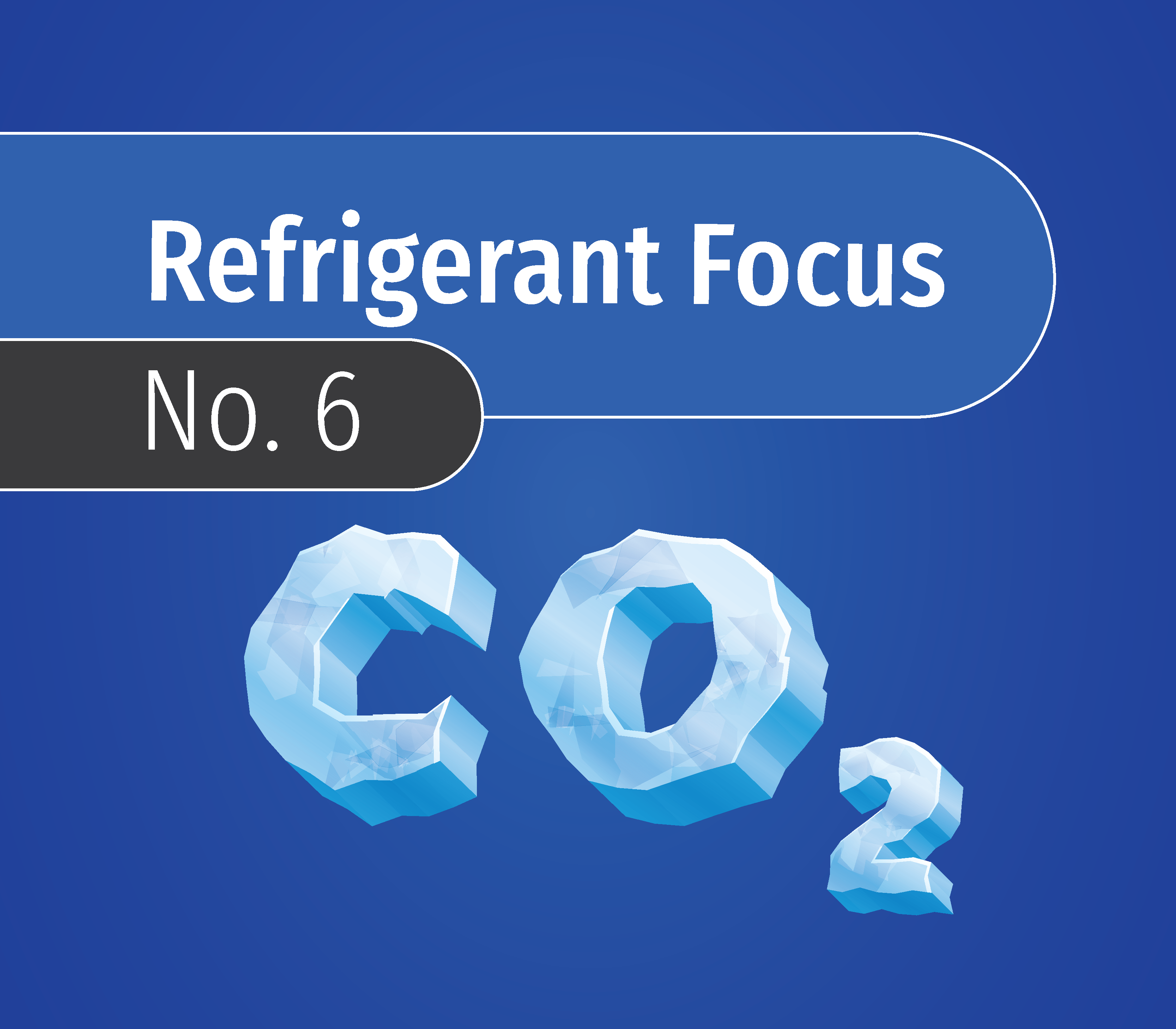 Icy CO2 lettering against a blue background