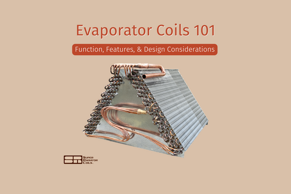 image of an a-frame evaporator coil against a beige background