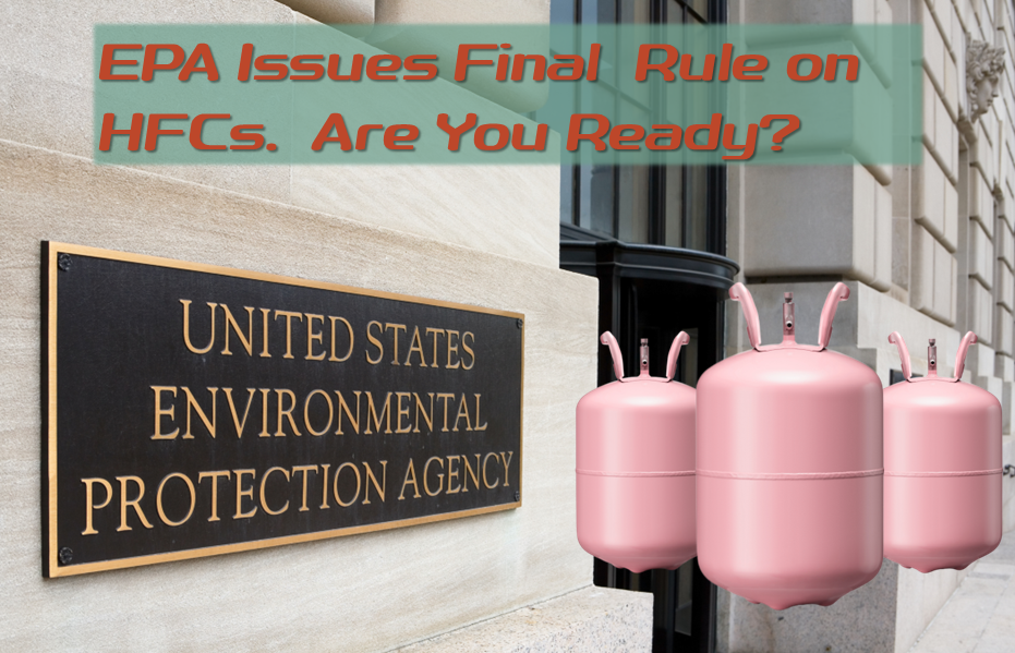 refrigerant canisters outside of the EPA headquarters